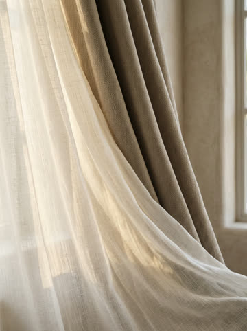 Sheer and blackout fabric detail
