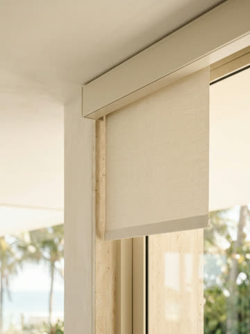 Motorized roller shade detail